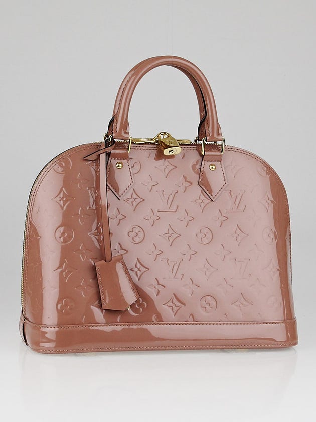 Louis Vuitton Rose Velours Monogram Vernis Alma PM Bag
