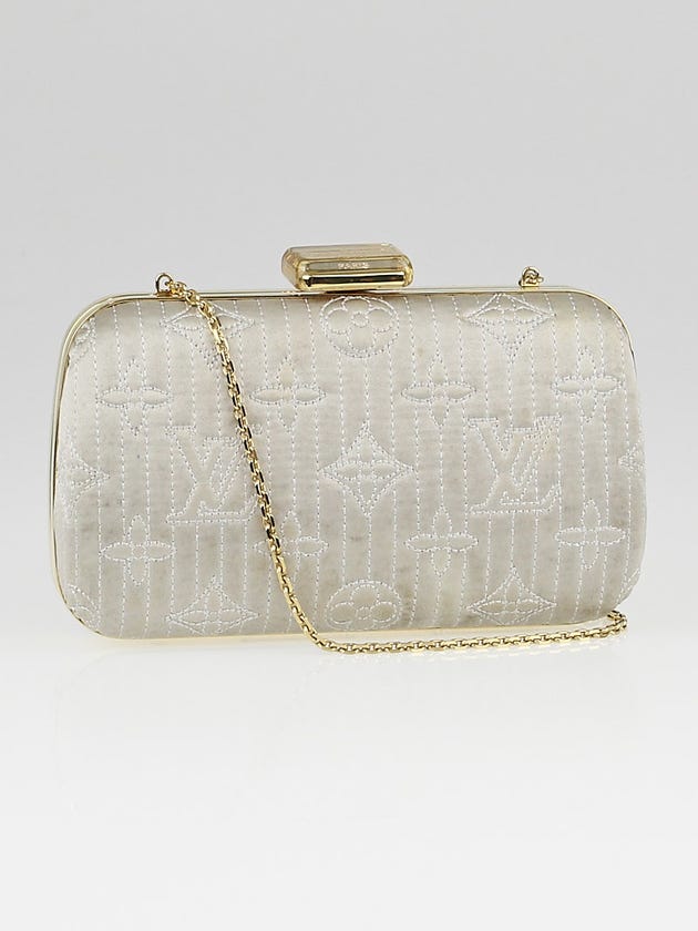Louis Vuitton Limited Edition Pearl Monogram Minaudiere Motard Clutch Bag