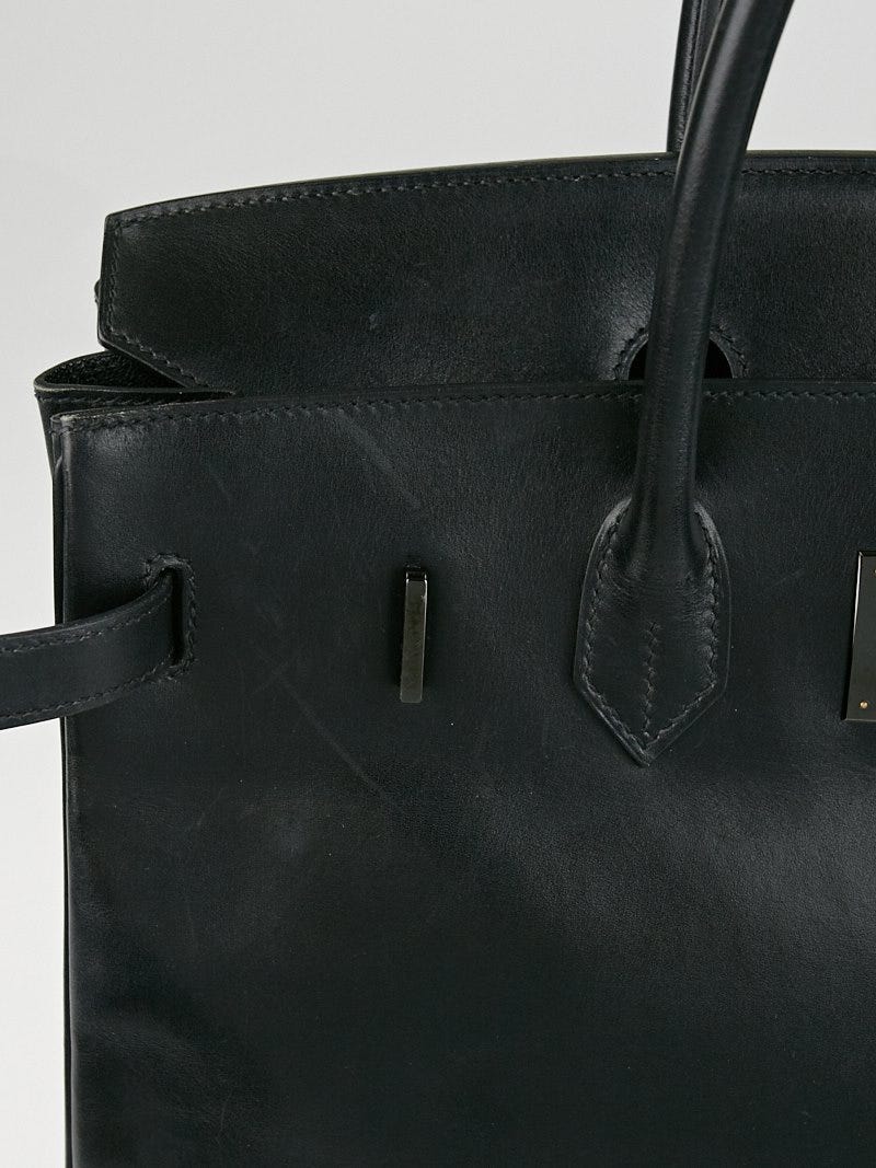 Hermès Birkin 35 SO BLACK Black Box Leather PVD Hardware - 2011, O Squ