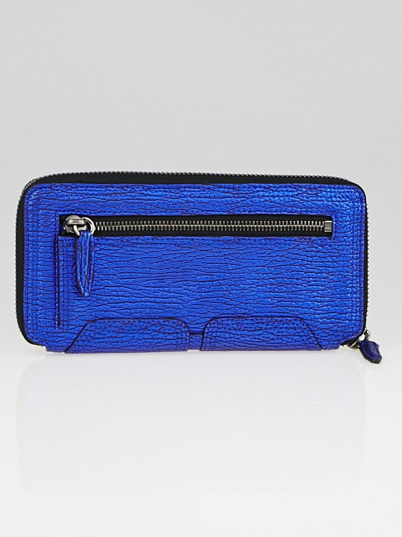 超話題新作 3.1 Phillip Pashli Leather Embossed Shark Blue Electric Lim バッグ