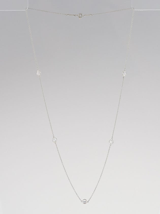 Tiffany & Co. Platinum and Diamond Elsa Peretti 5 Diamonds by the Yard Necklace