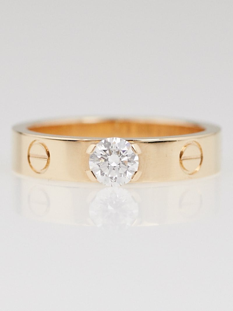 Cartier love cheap solitaire ring