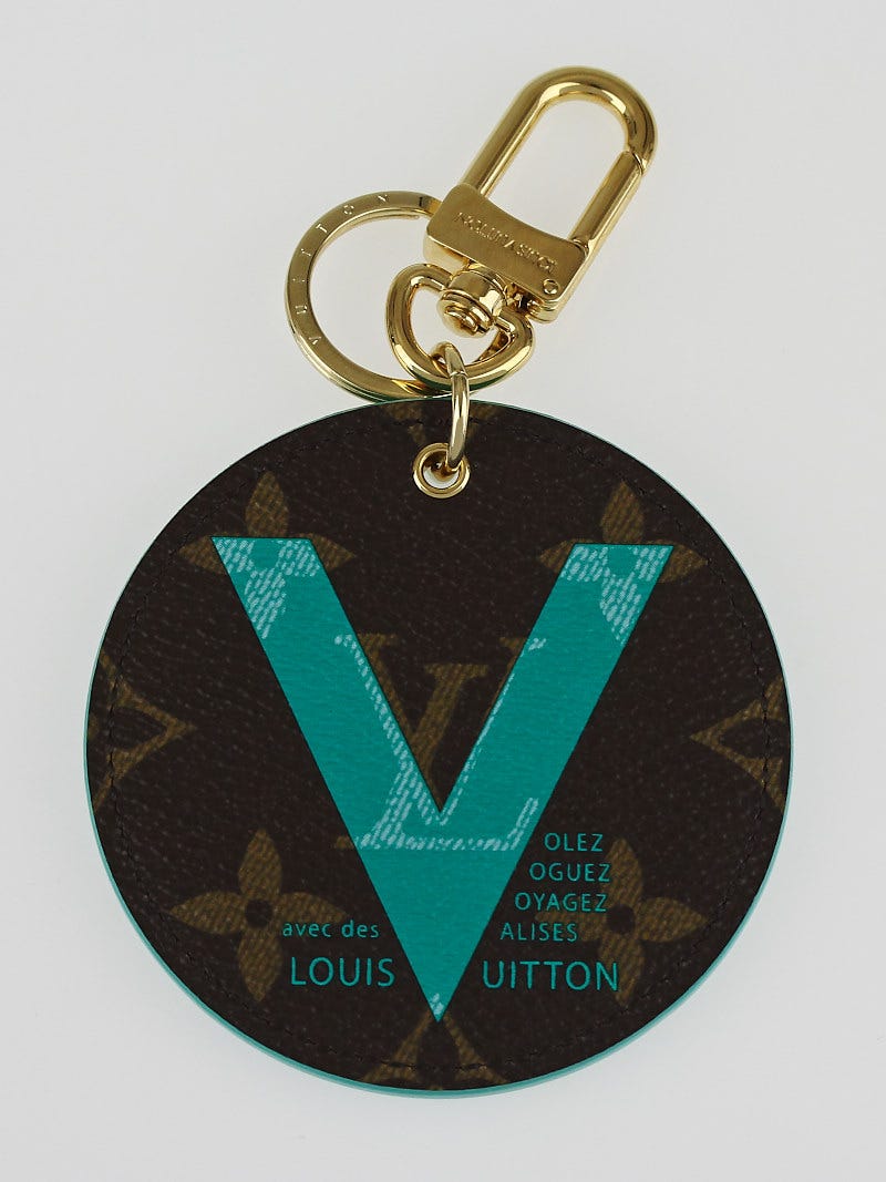 Louis Vuitton Limited Edition Turquoise Monogram V Illustre Key Holder and  Bag Charm - Yoogi's Closet