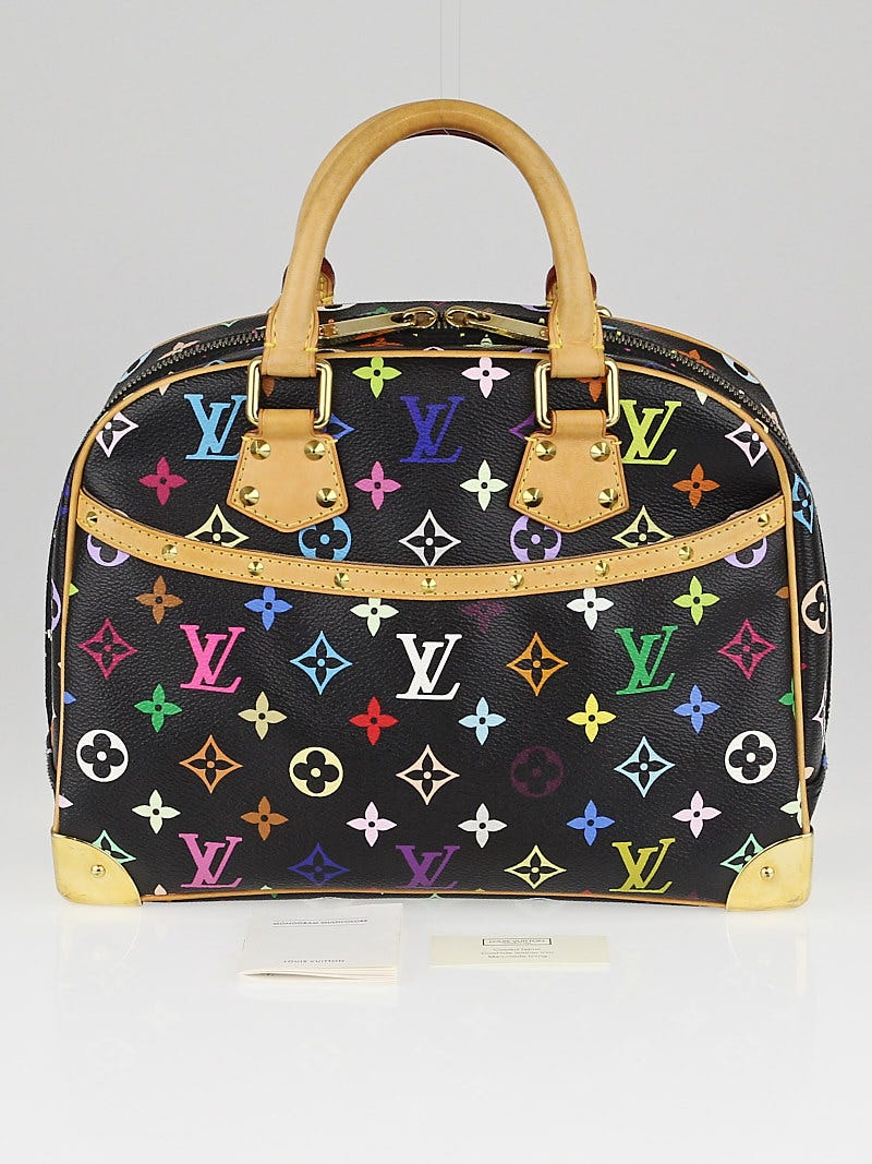 Louis Vuitton Black Monogram Multicolor Trouville Bag - Yoogi's Closet