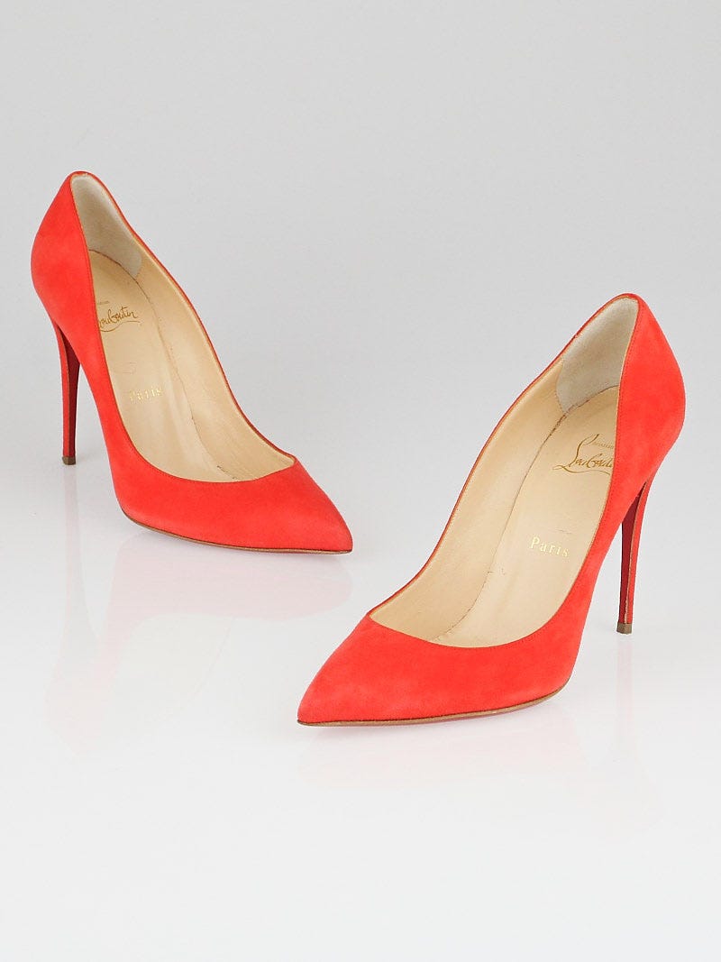 Christian Louboutin Papaye Suede Pigalle Follies 100 Pumps Size 8