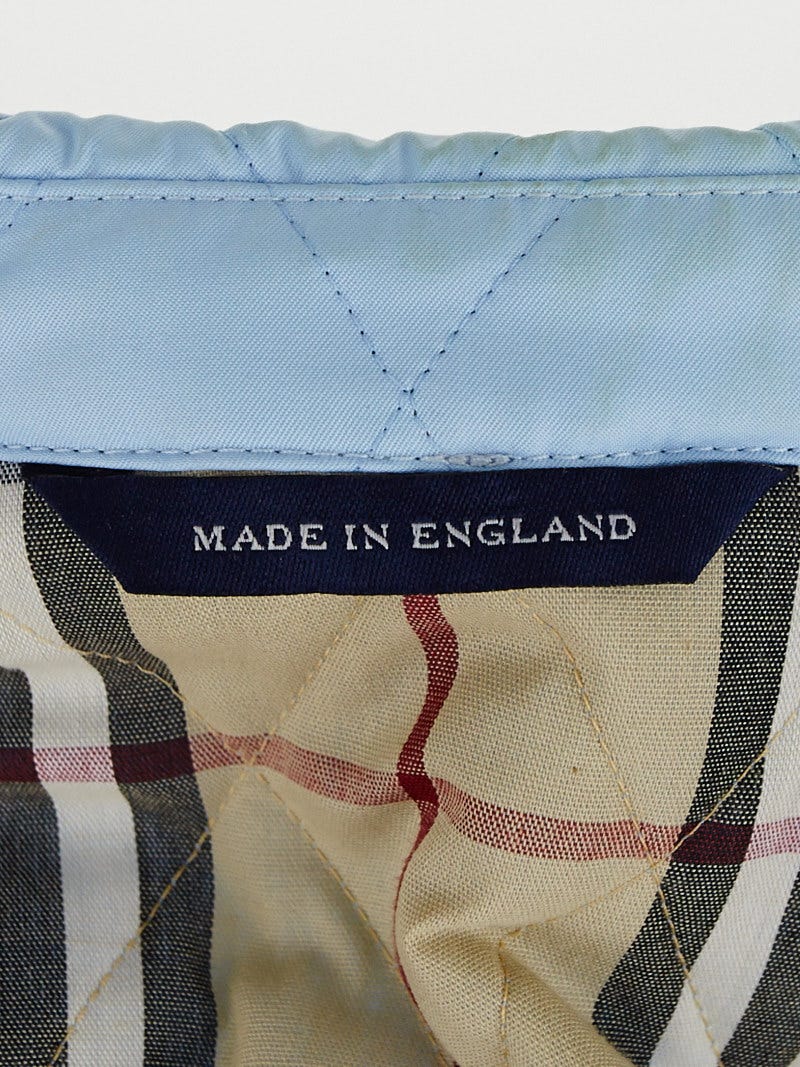 Burberry London Blue Diamond Quilted Polyester Jacket Size L Burberry London Blue Diamond Quilted Polyester Jacket Size L