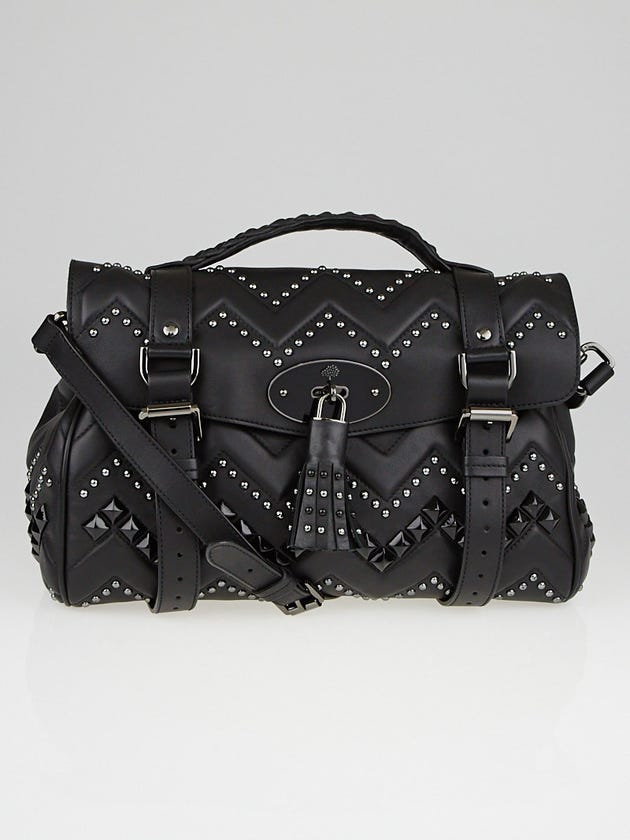 Mulberry Black Leather Smooth Touch Zigzag Alexa Bag Yoogi's Closet