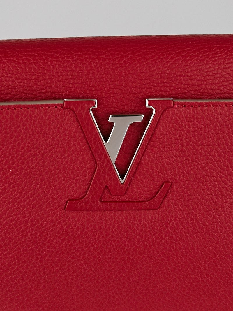 Louis Vuitton Ocre Taurillon Leather Capucines MM Bag - Yoogi's Closet