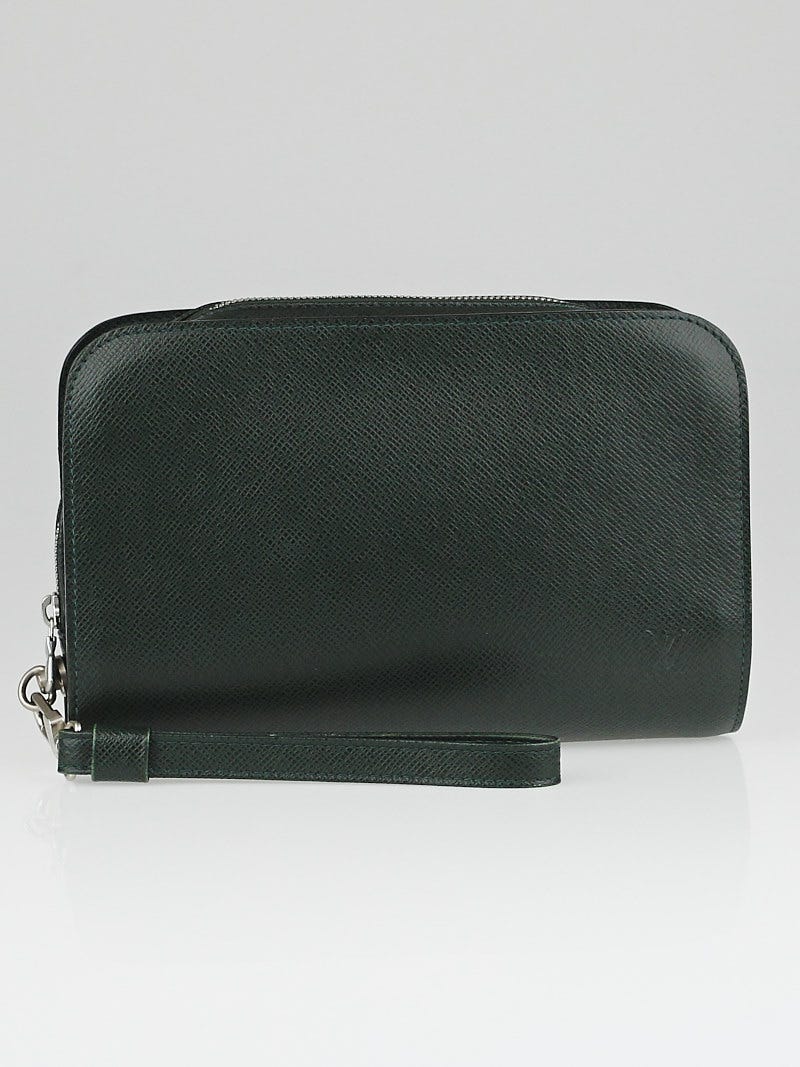 Black Louis Vuitton Taiga Baikal Clutch Bag