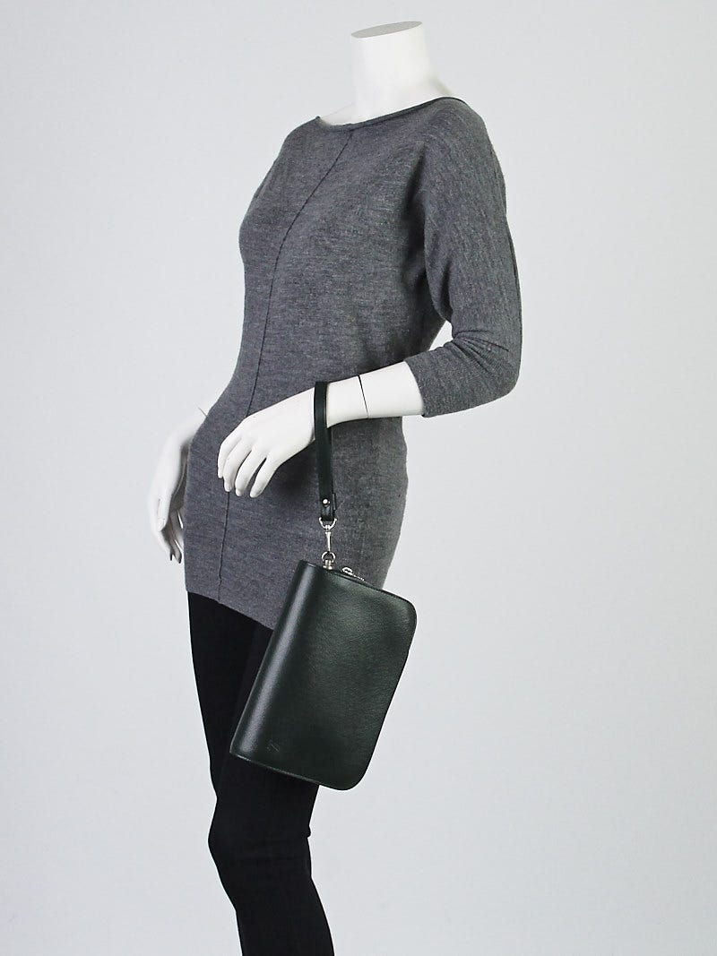 Louis Vuitton Epicea Taiga Leather Pochette Baikal Clutch Bag