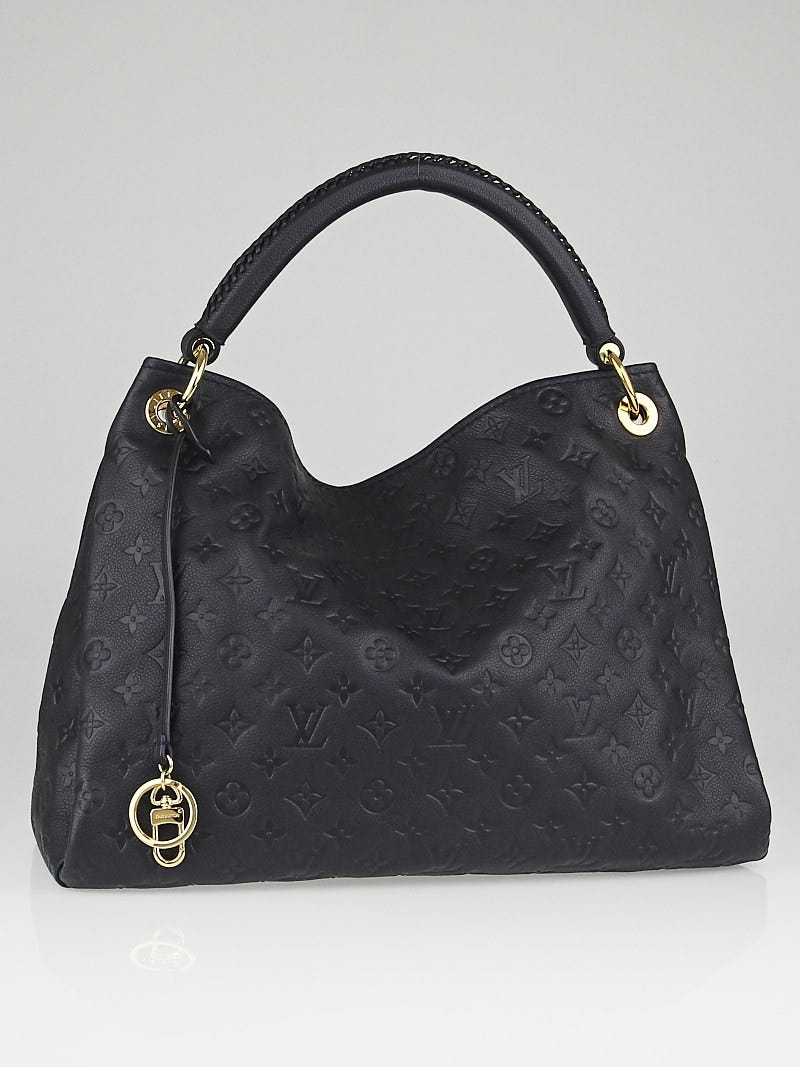 Louis Vuitton Artsy MM Black Monogram Empreinte Leather Bag + Zippy Wallet