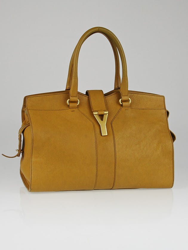 Yves Saint Laurent Mustard Yellow Leather Medium Cabas ChYc Bag