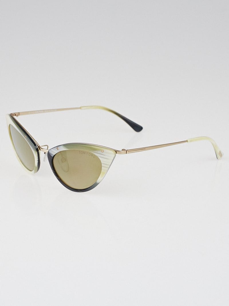 vloot Remmen verkoopplan Tom Ford Rose Gold Frame Grace Cat-Eye Sunglasses - TF349 - Yoogi's Closet