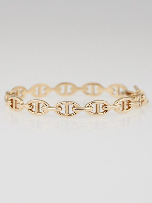Hermes 18k Gold Chain d'Ancre Enchainee PM Bracelet
