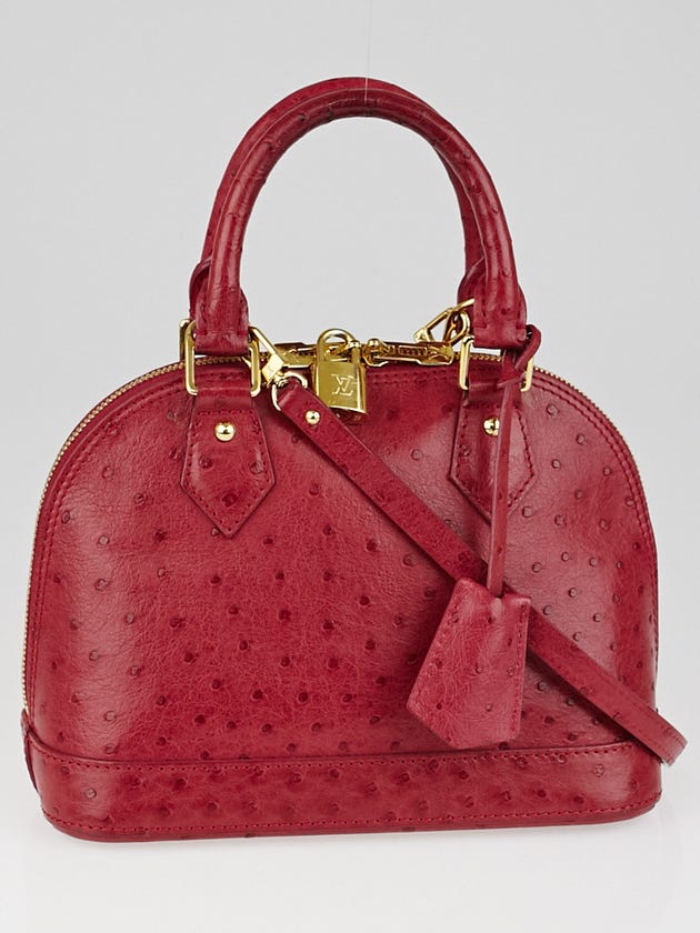 Louis Vuitton Fuchsia Ostrich Leather Alma BB Bag