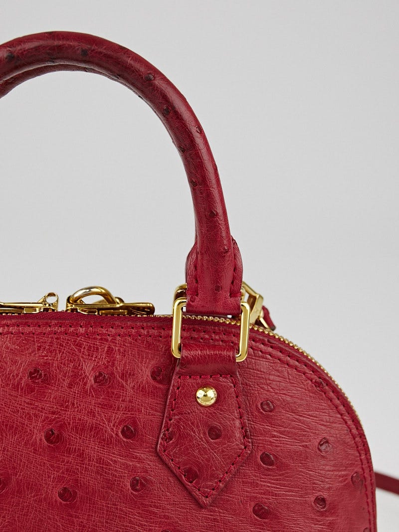 Louis Vuitton, Bags, Louis Vuitton Ostrich Alma Bb Shoulder Bag Figue