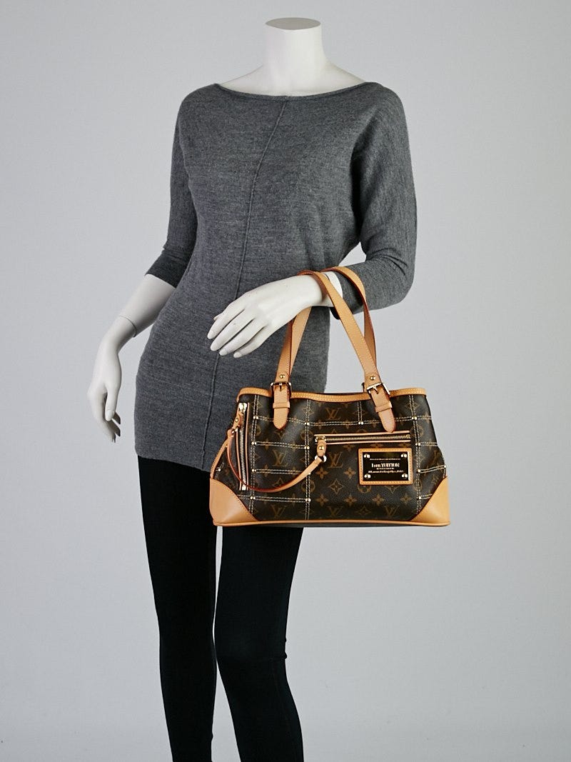 Louis Vuitton Limited Edition Monogram Riveting Bag Brown Cloth