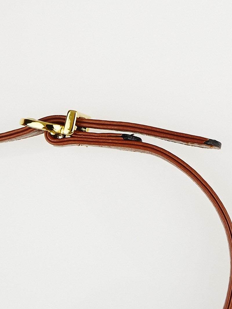Salvatore Ferragamo ブラウンレザー ストラップ □極美品□ Salvatore Ferragamo サルヴァトーレフェラガモ