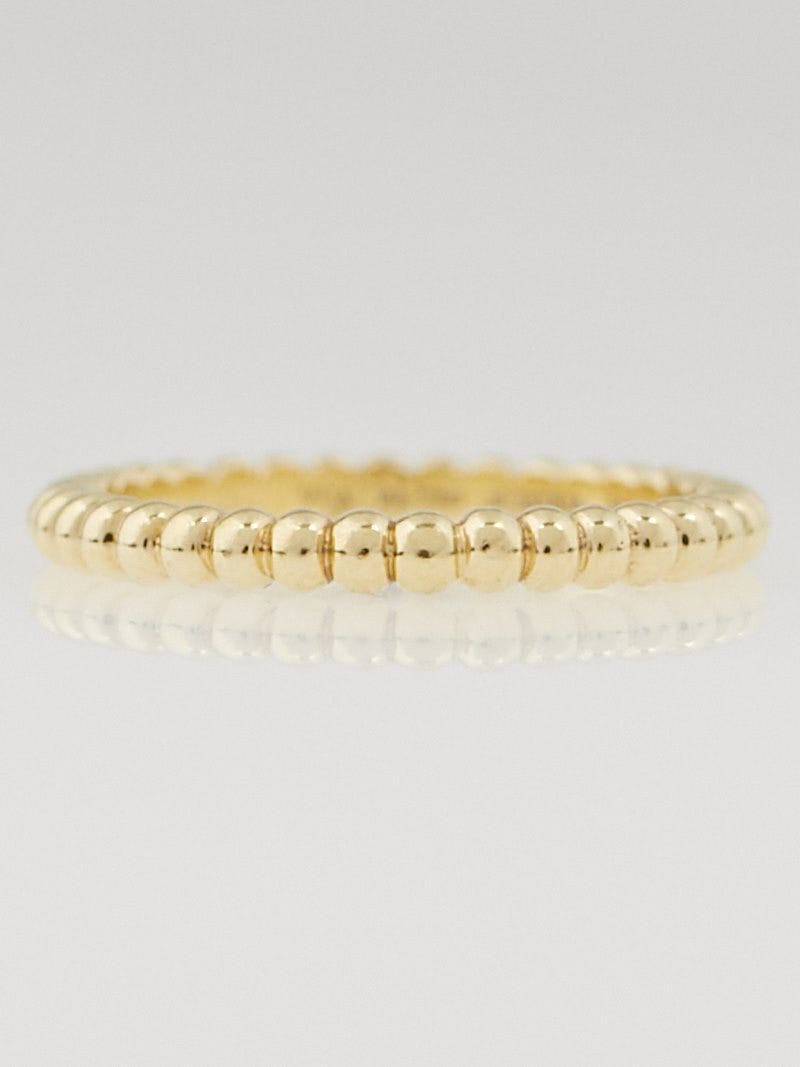 Van Cleef & Arpels 18k Yellow Gold 2.1mm Perlee Ring Size 5.25/50