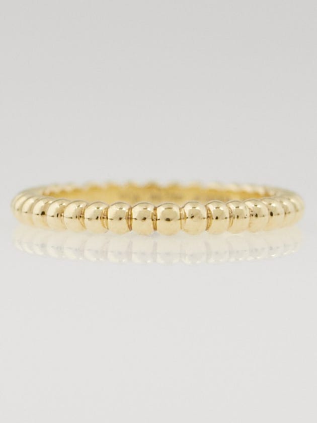 Van Cleef & Arpels 18k Yellow Gold 2.1mm Perlee Ring Size 5.25/50