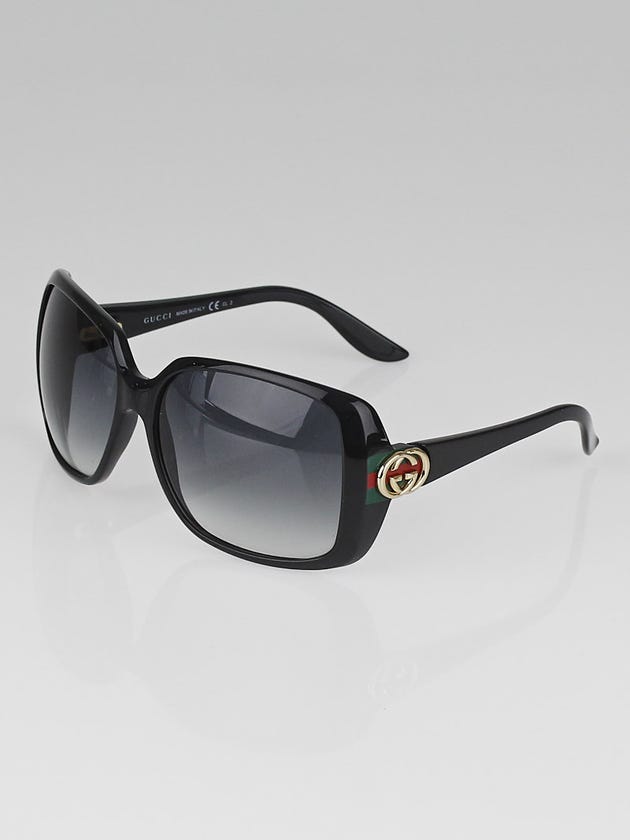Gucci Black Frame Gradient Tint Vintage Web GG Sunglasses-3166/S 