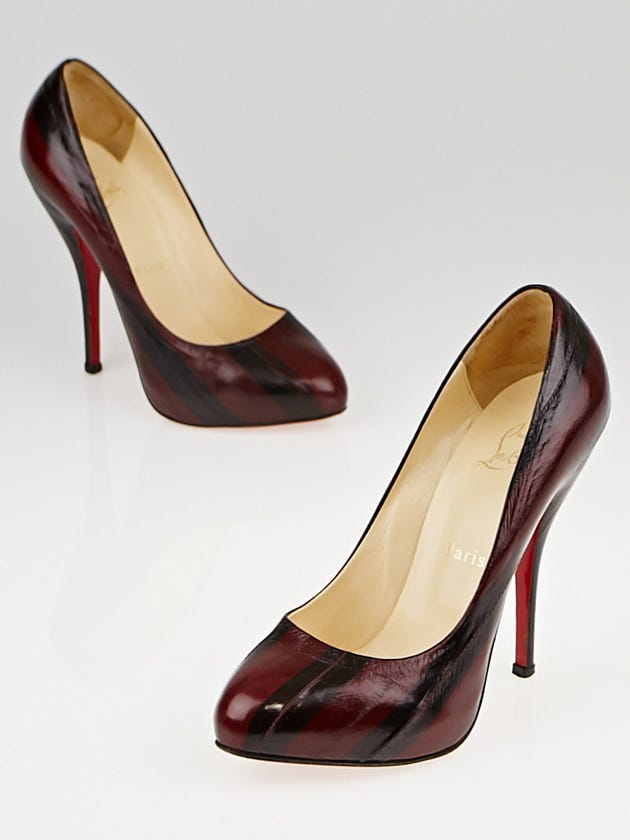 Christian Louboutin Red Eel Skin 120 Pumps Size 5.5/36
