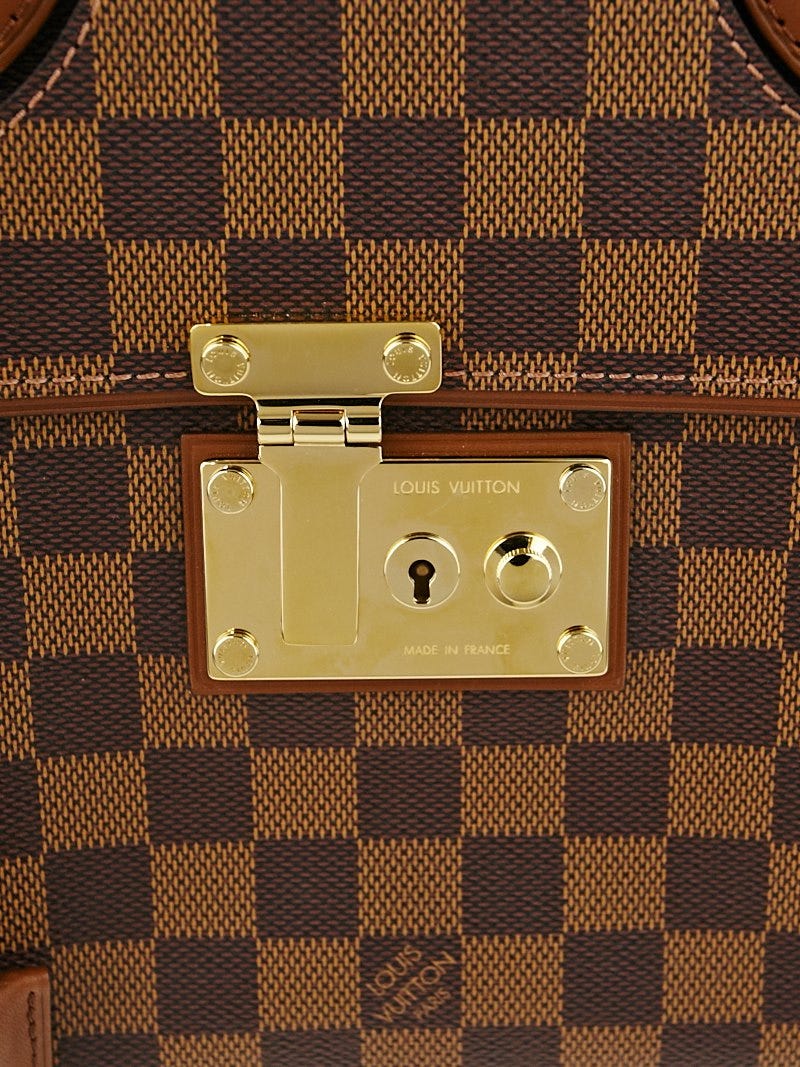 Louis Vuitton Ascot Damier Ebene 872368 Brown Coated Canvas