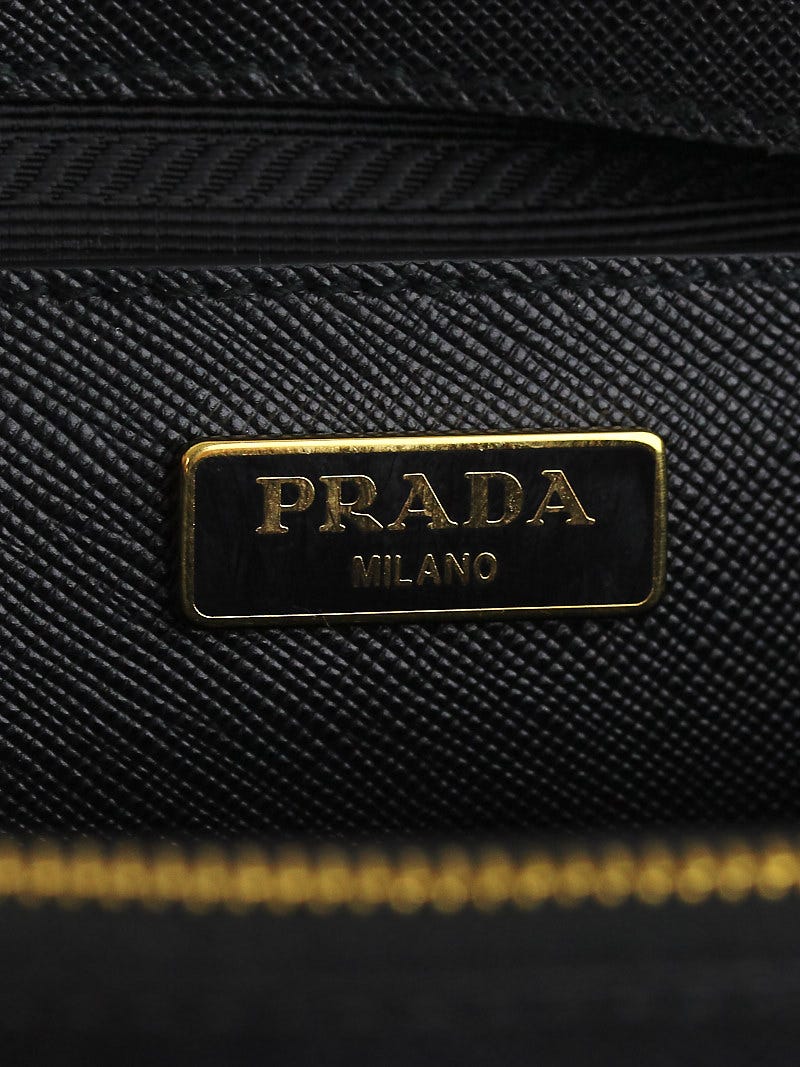 Prada Black Saffiano Lux Leather Nano Tote Bag BN2842