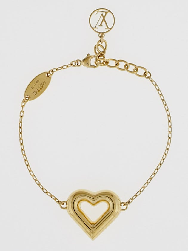 Louis Vuitton Goldtone Metal LV & V Bracelet