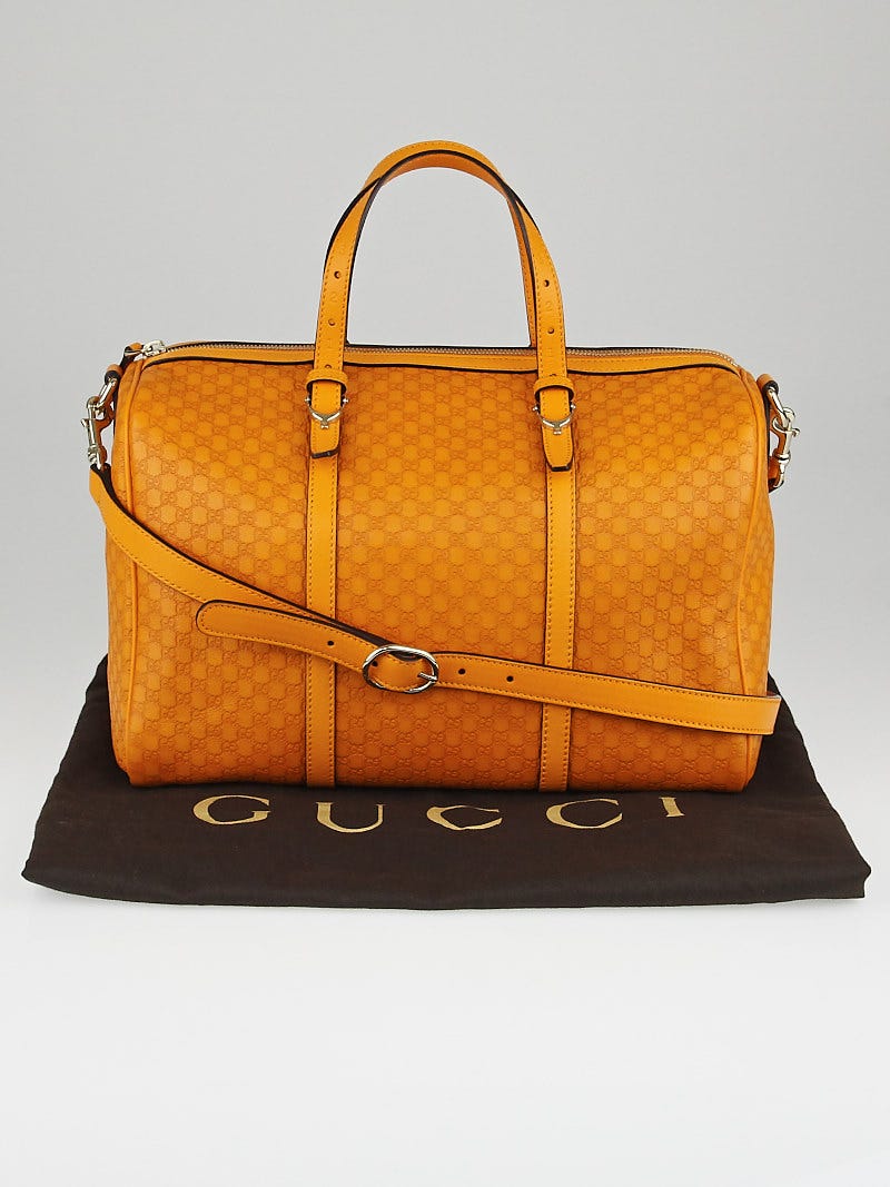 Gucci Microguccissima GG Black Leather Embossed Boston Bag