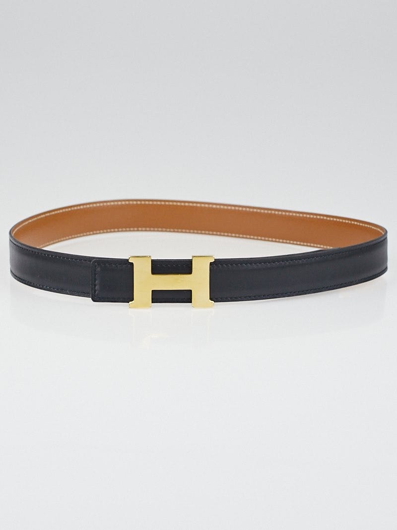 Hermes 24mm Back Box / Gold Courchevel Leather Gold Plated