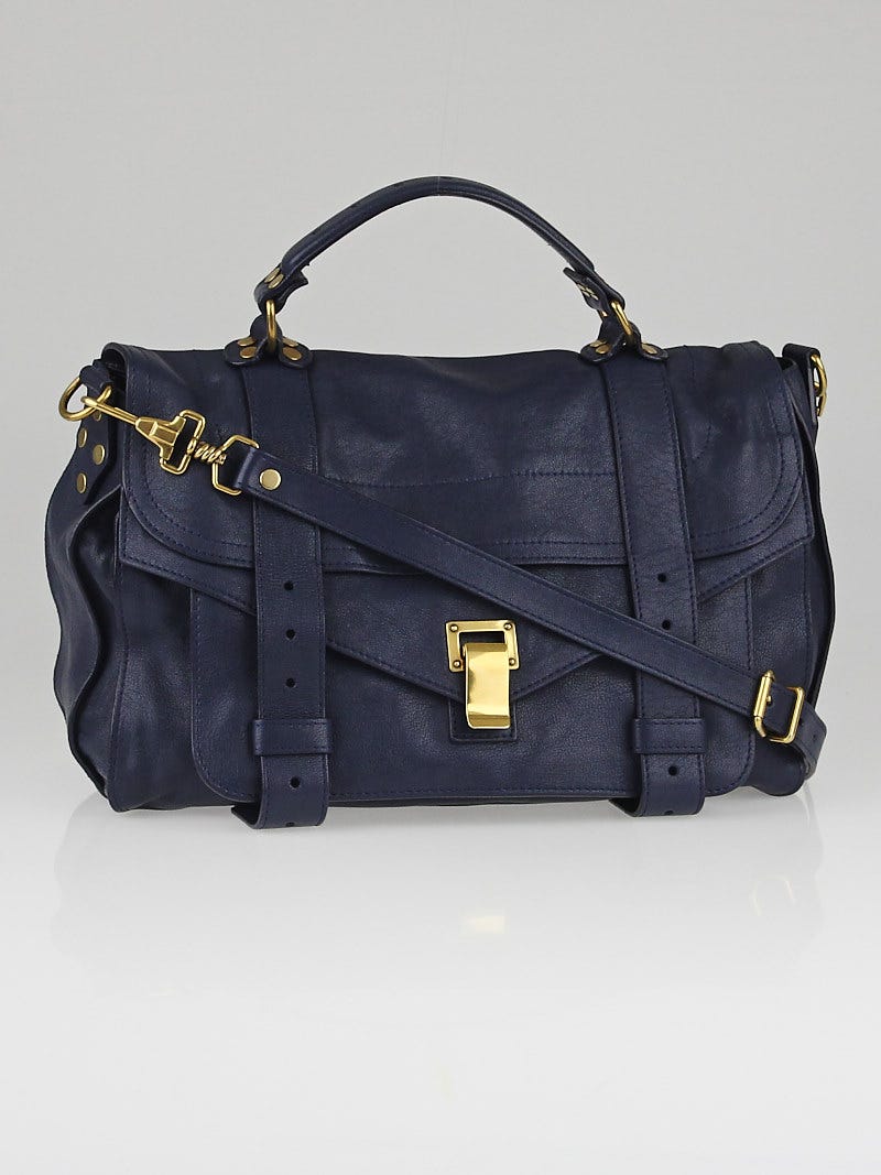 Proenza Schouler Midnight Leather Medium PS1 Satchel Bag