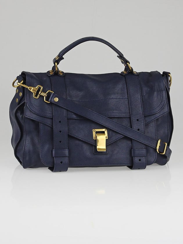 Proenza Schouler Midnight Leather Medium PS1 Satchel Bag