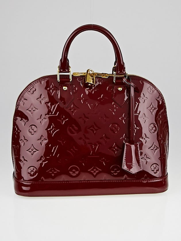 Louis Vuitton Griotte Monogram Vernis Alma PM Bag
