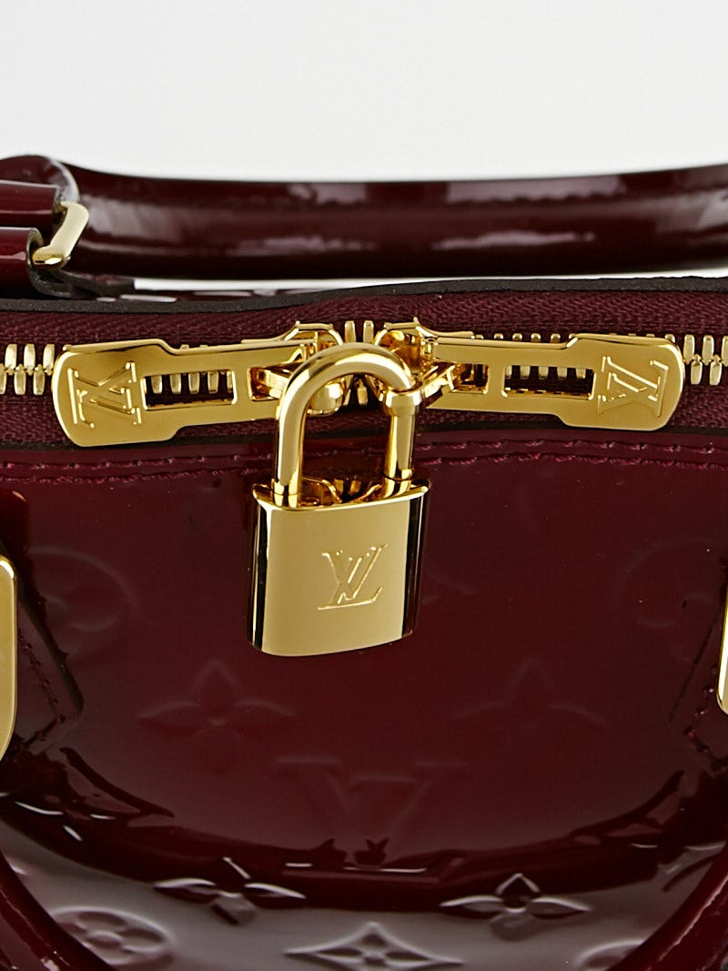 Louis Vuitton Givre Monogram Vernis Alma Mm Grey Leather ref.620289 - Joli  Closet