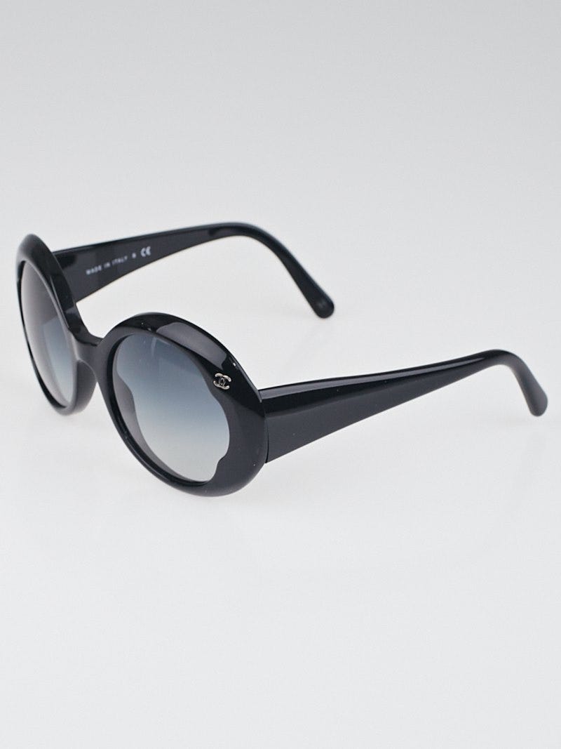 Chanel Black Plastic Round Frame Sunglasses-5154 - Yoogi's Closet