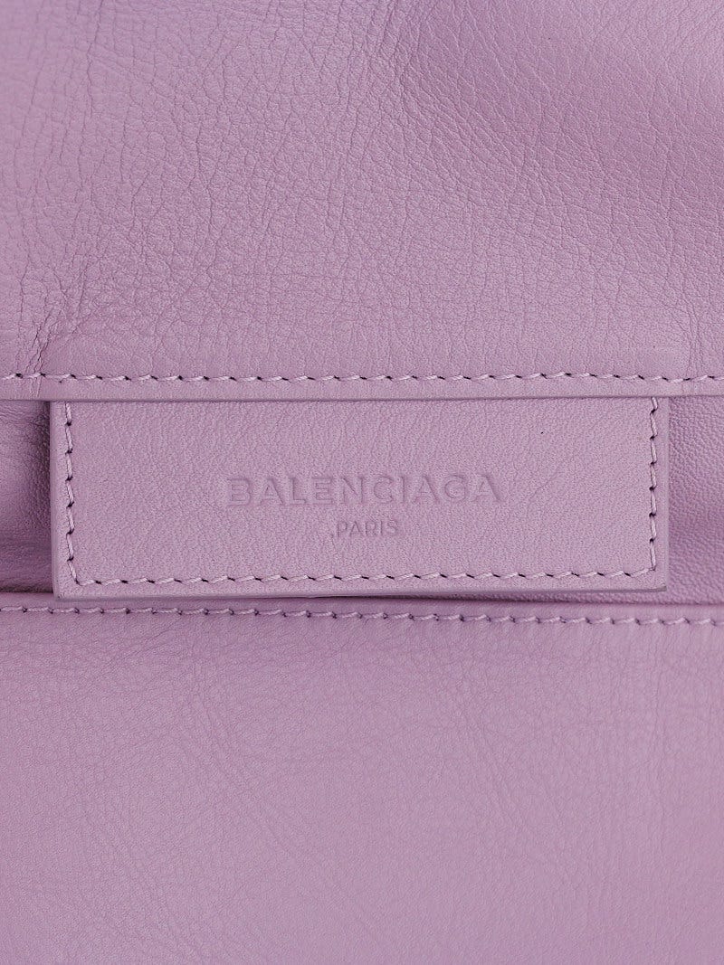 Balenciaga Pink Calfskin Leather Papier Zip Around Sight
