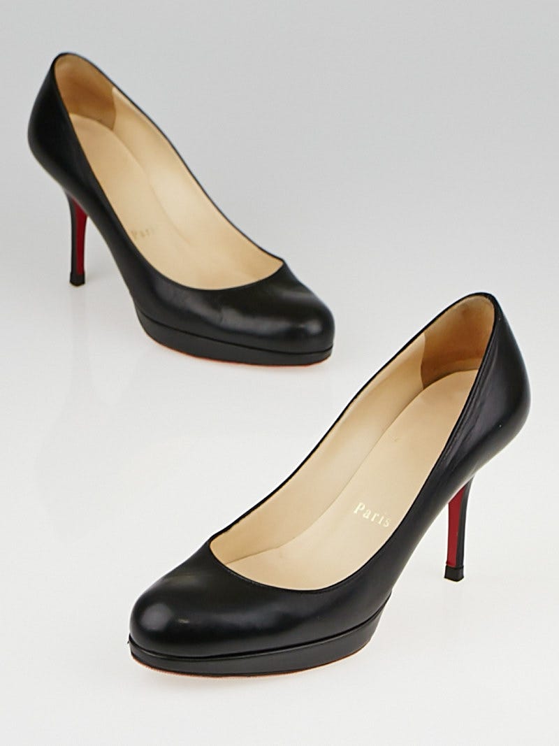 Christian Louboutin Black Leather New Simple 85 Pumps Size 3.5 34 Yoogi s Closet