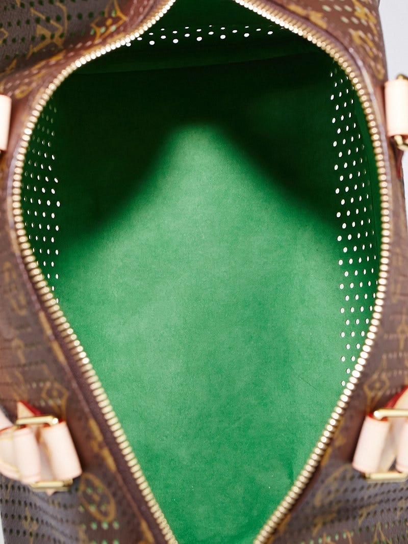 Louis Vuitton Limited Edition Green Monogram Perforated