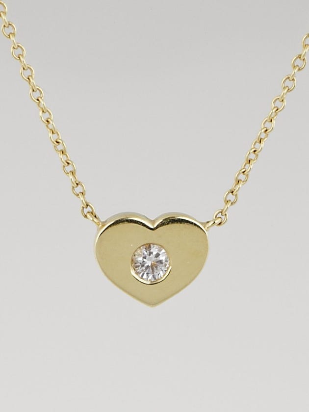 Tiffany & Co. 18k Gold and Diamond Paloma Picasso Modern Heart Pendant Necklace