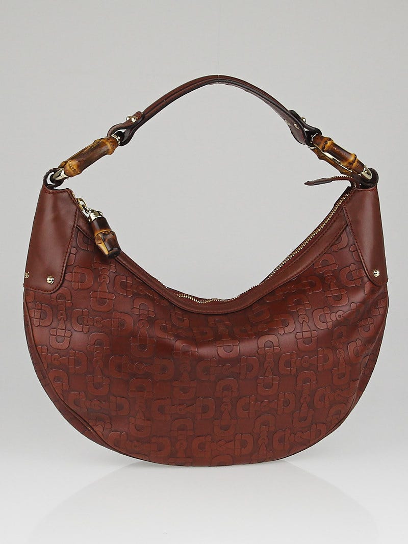Gucci bowy embossed leather shoulder bag deals