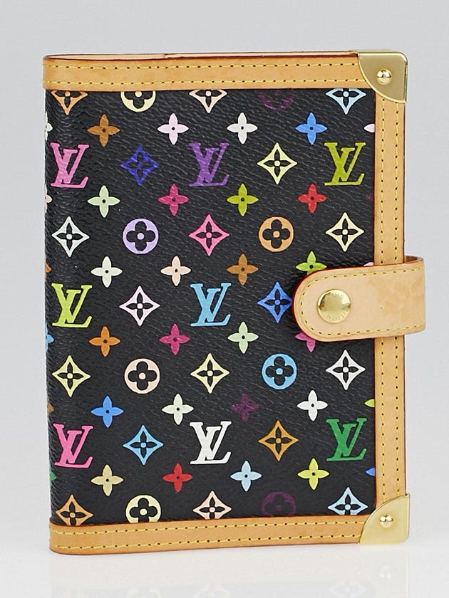 Louis Vuitton Black Monogram Multicolore Small Agenda/Notebook Cover