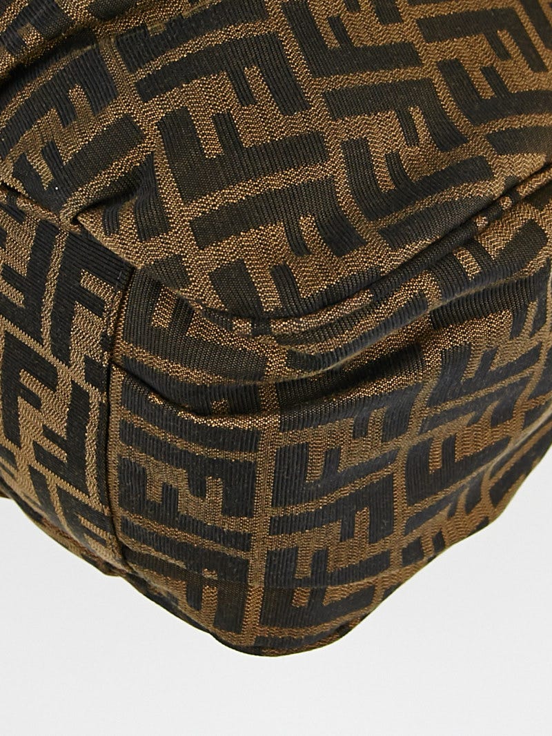 Fendi Tobacco Zucca Print Canvas Mia Shoulder Bag - 8BR616