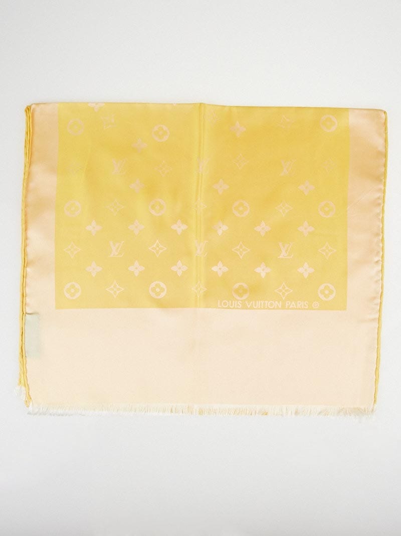 Louis Vuitton Yellow Monogram Silk Capri Scarf