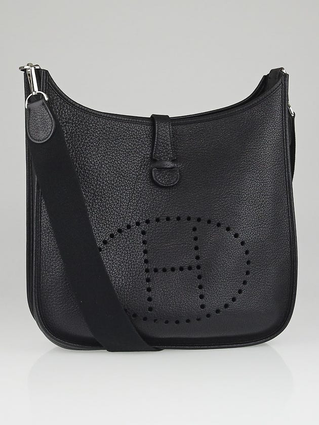 Hermes Black Togo Leather Evelyne I GM Bag 