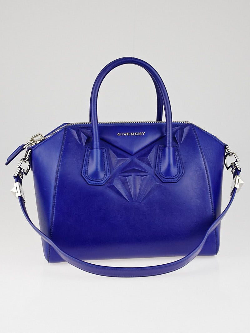 Givenchy Royal Blue Calfskin Leather 3D Stud Small Antigona Bag - Yoogi's  Closet