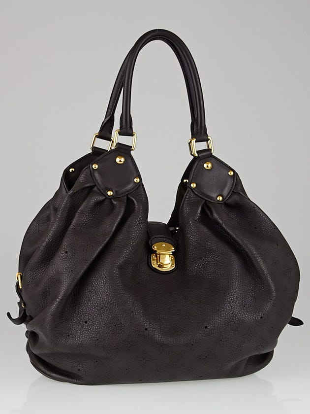 Louis Vuitton Chocolate Monogram Mahina Leather L Bag