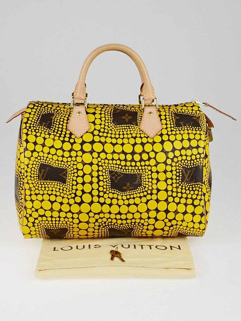 Auth Louis Vuitton Yayoi Kusama Monogram Town Speedy 30 Handbag M40693 -  99331a