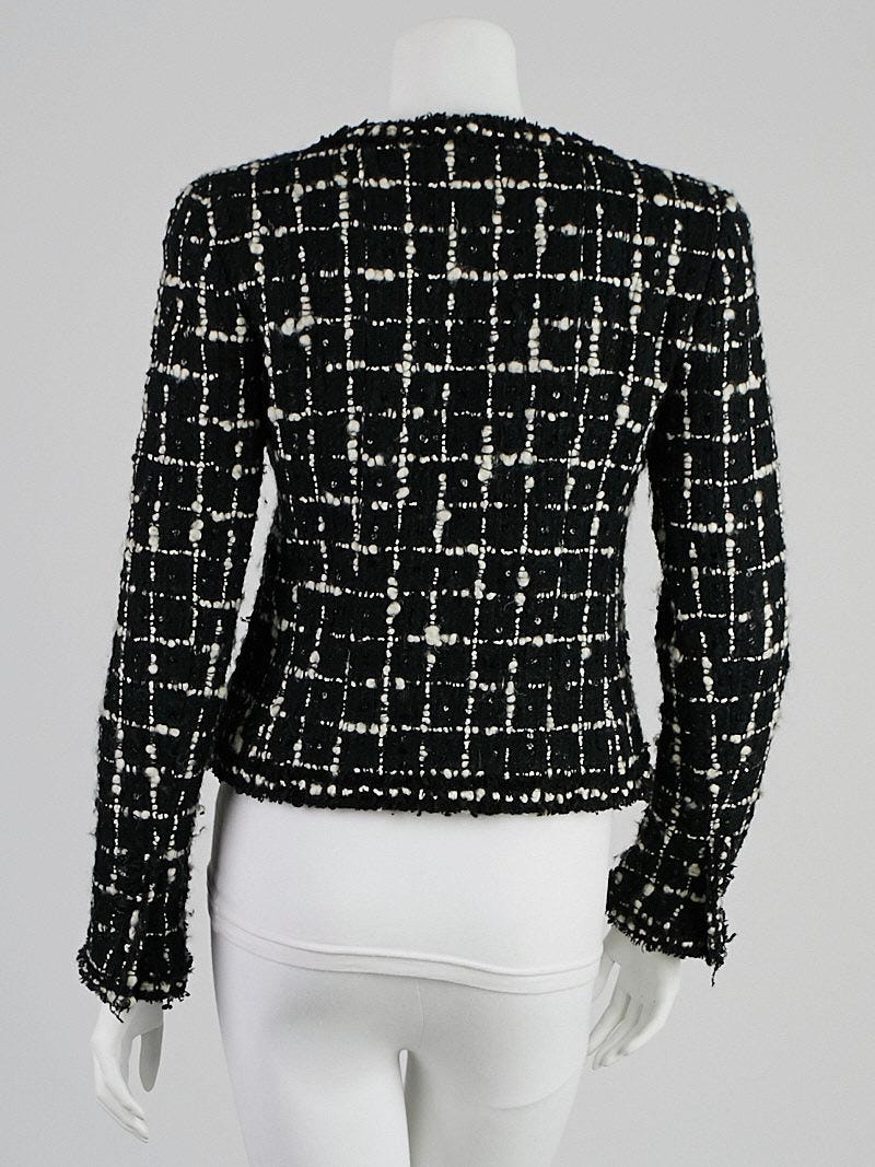 Chanel White Contrasting Tweed Jacket — UFO No More