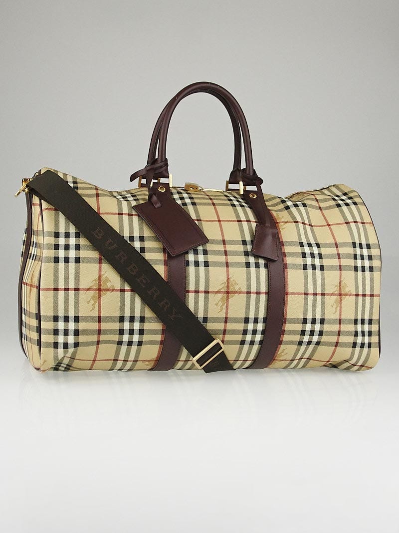 Burberry haymarket duffle bag new arrivals